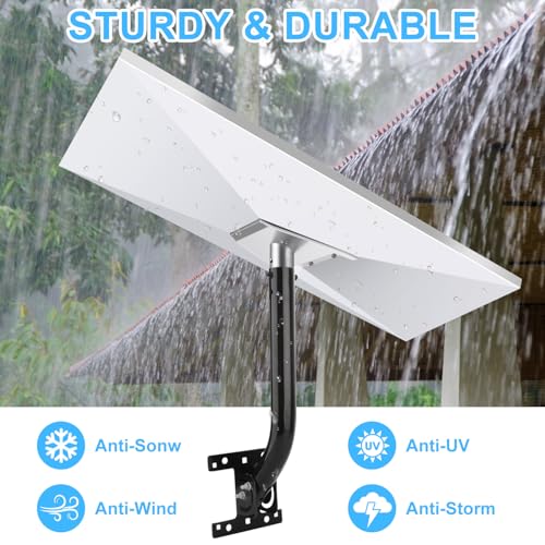 Sactulaz Starlink Gen 3 Roof/Wall Mount Kit - Heavy Duty Steel Adjustable Pivot for Starlink V3 Standard Satellite Dish, Weatherproof RV/Travel Ready with Accessories - 15\" J-Pole