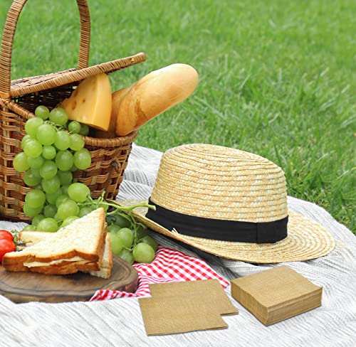 Gift-Boutique-100-Burlap-Printed-Cocktail-Beverage-Napkins-Disposable-Paper-Rustic-Natural-Brown-Dessert-Napkin-for-Vintage-Country-Tan-Wedding-Holiday-Bridal-Baby-Shower-Tableware-Party-Supplies Gift Boutique 100 Burlap Printed Cocktail Beverage Napkins Disposable Paper Rustic Natural Brown Dessert Napkin for Vintage Country Tan Wedding Holiday Bridal Baby Shower Tableware Party Supplies