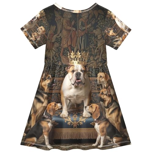 Toddler Dresses for Girls King Dogs Floral Beach Dress 2t Short Outfit Children Dress2