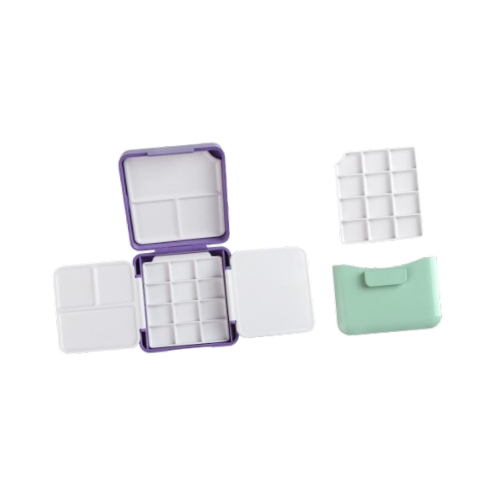 Zanthicia Paint Palette Tray Acrylic Painting Professional Versatile Resource For Fostering Creativity In Various Settings Palette Empty With Lid Travel Mini, Violet, 7.3x7x2.5cm