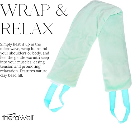 Miniatura 5 de Warming Clay Bead - Almohadilla térmica para el cuerpo, aroma a lavanda y manzanilla, verde menta, paquete de 1