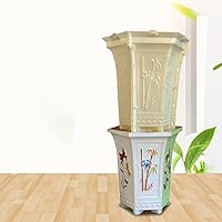 Vista 2 de HANABASS Moldes para macetas de hormigón para decoración del hogar, molde hexagonal para macetas de hormigón para plantas suculentas, resina epoxi