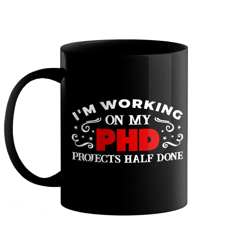 YaaNaa - Printed Coffee Mug, Humour Theme - Projects Half Done, Gifts for Friends, Gifts for Boys, Gifts for Girls, Gifts for Students, R2096-BP