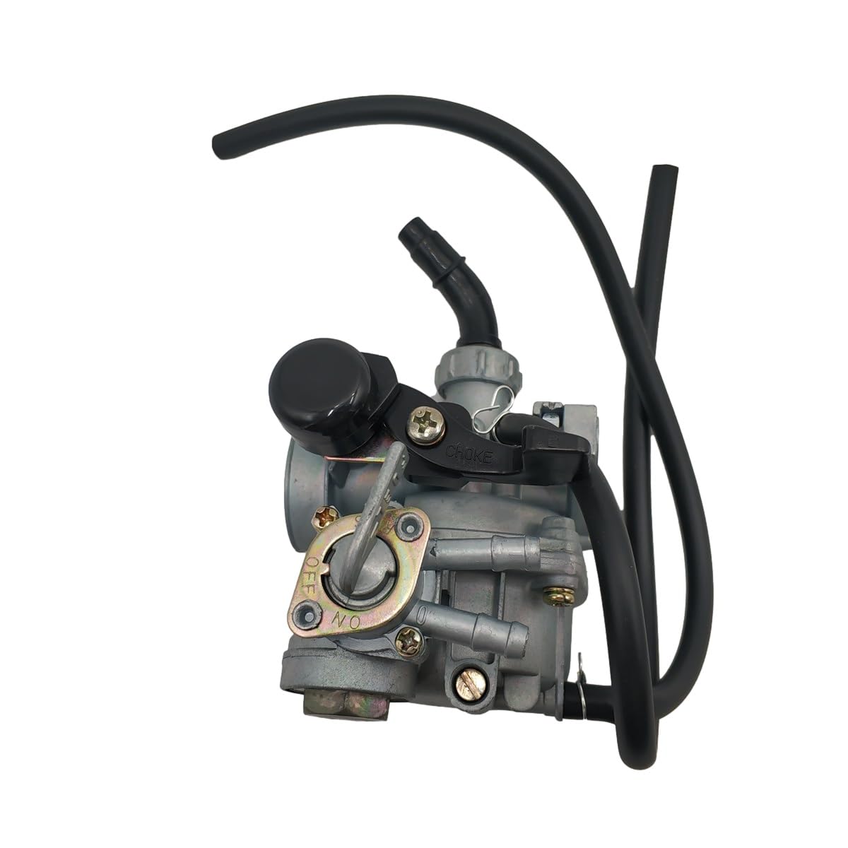 Części motocyklowe PZ17 gaźnik motocyklowy 17mm dławik ręczny z przełącznikiem paliwa Petcock być kompatybilny z dla Honda C70 C90 Części motocyklowe