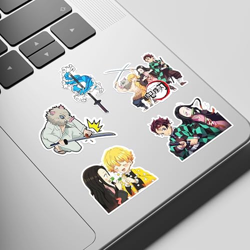 Image of Pack of 64 - Demon Slayer Anime Sticker - Waterproof Vinyl Anime Decals for Laptop, Water Bottle, Phone & Luggage