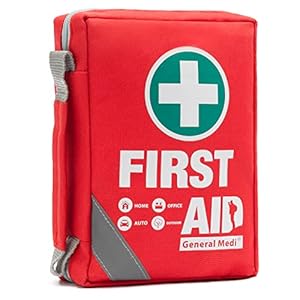 General Medi First Aid Kit – Small Compact First Aid Kit Bag(175 Piece) – Reflective Bag Design- Includes Instant Cold Pack, Emergency Blanket for Travel, Home, Office, Vehicle,Camping