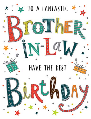 Piccadilly GreetingsModern Birthday Card Brother in Law - 8 x 6 inches - Regal Publishing