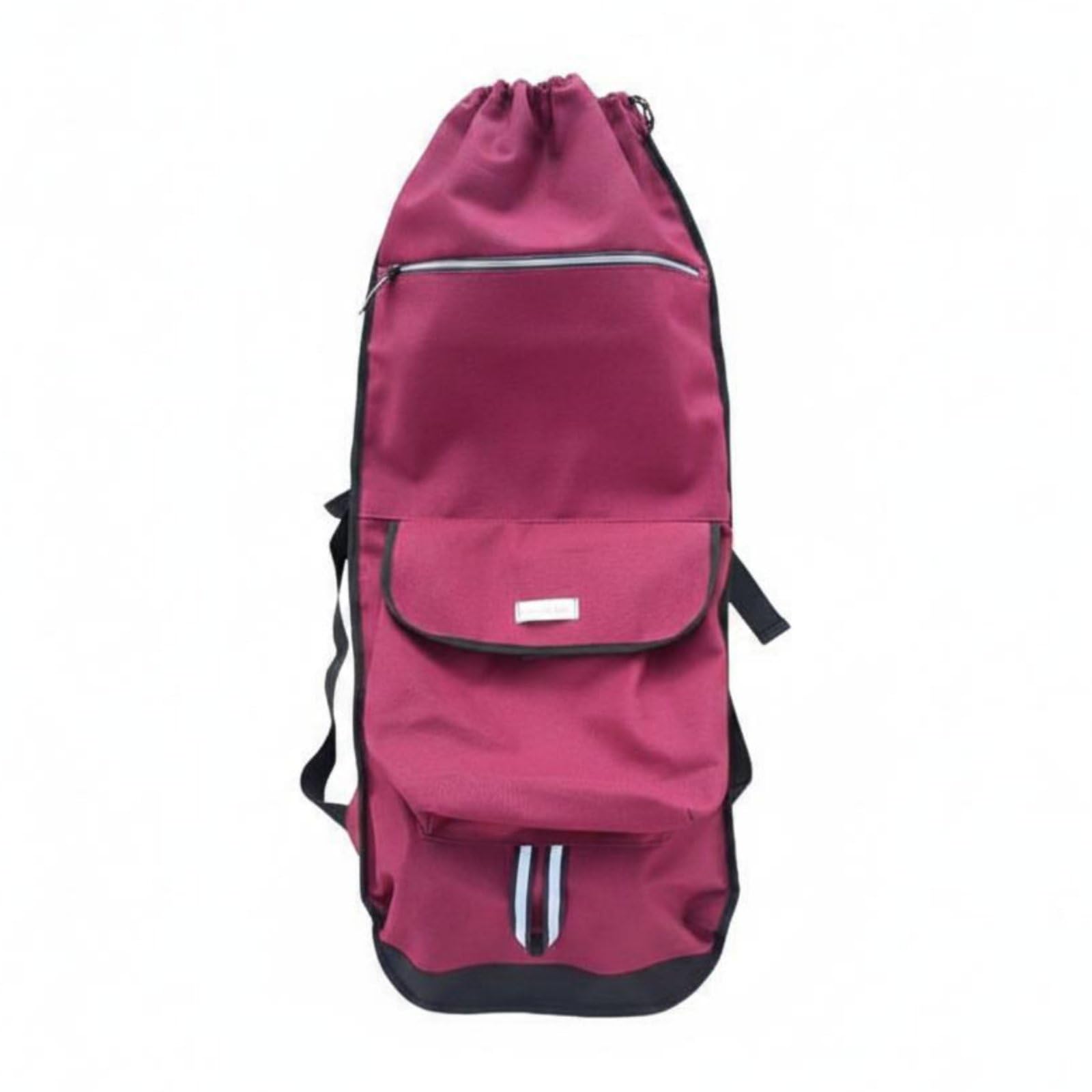 Sac Skateboard Skateboard Carrier Longboard Danse Plongée Sac Multifonction Résistant Imperméable Rangement Sécurisé Toile Adapté aux Adeptes de, Rouge Vin, 122-36cm