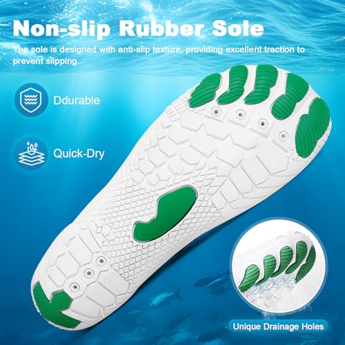 Image of Hike Barefoot Water Shoes for Women Men, Quick-Dry Aqua Footwear Breathable Non-Slip Wide Toe Shoe for Beach Swim River Pool Lake Hiking Kayaking Surfing