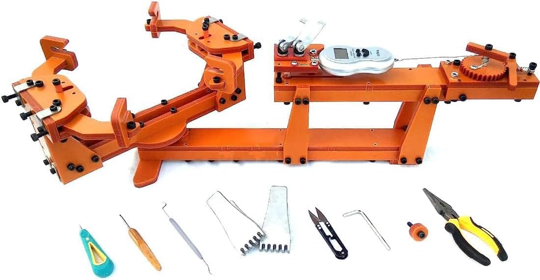 Racquet Stringing Machine - Winch Type DIY Tool for Tennis, Badminton, Squash Racket Stringing - Personal Handheld Stringer Kit