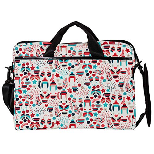 Bolso para portátil de 14 pulgadas, funda bandolera de 15.4 pulgadas con diseño de Navidad