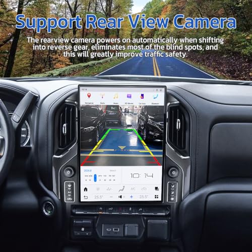 15.6 Inch Touch Screen Android Car Radio for GMC Sierra Chevrolet Silverado 2019 2020 2021 2022 2023 Head Unit Wirless Carplay GPS Navigation Screen Upgrade Multimedia Player Android Auto