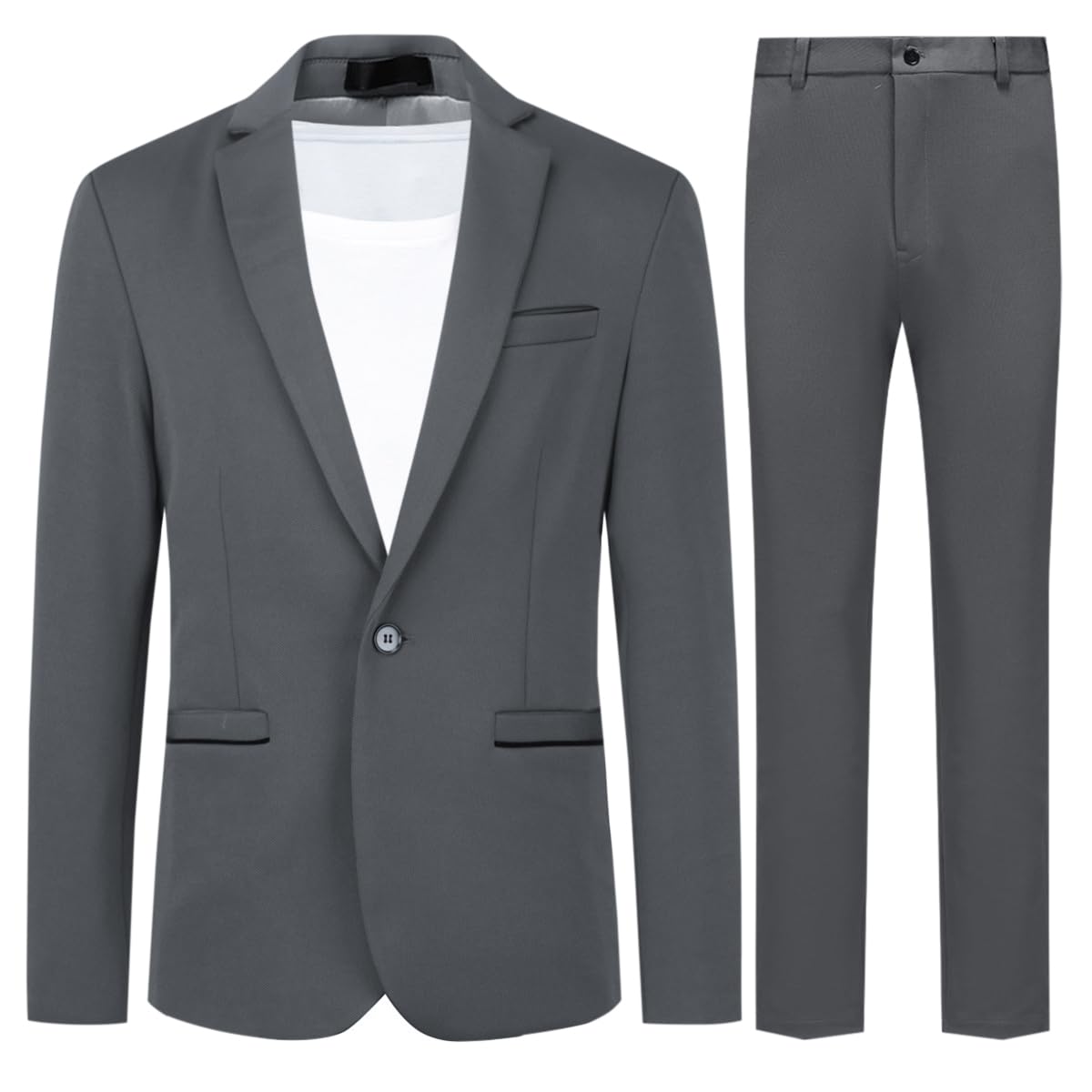Allthemen Abito da Uomo 2 Pezzi Completo da Uomo Slim Fit Abito da Sposa con Un Bottone Elegante
