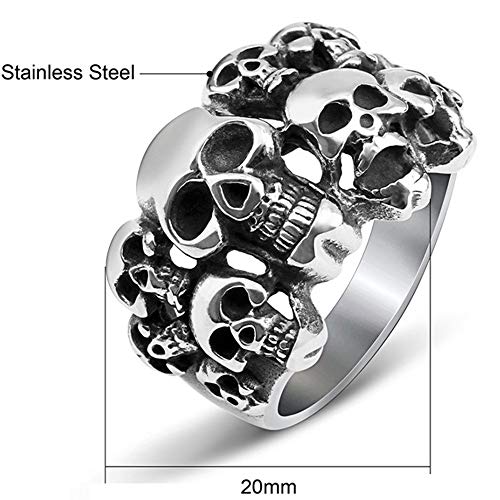 Jude Jewelers Stainless Steel Gothic Skull Vintage Antique Style Biker Cocktail Party Ring2