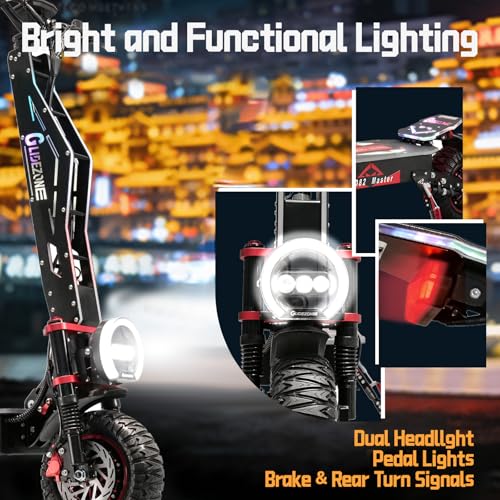 Image of GD82 Master 7000W Dual Motor Electric Scooter for Adults, 55 MPH High-Speed Adult Electric Scooter, 60V 36Ah Long Range E Scooter with Hydraulic Suspension, NFC Unlock, 12 inch Off-Road Tires.