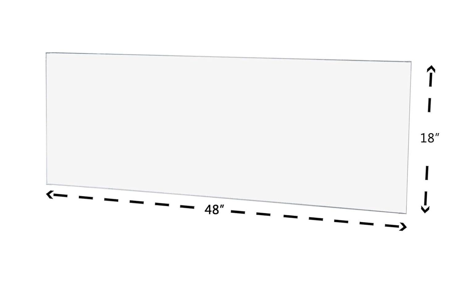 Clear Acrylic Plexiglass Sheet - 1/8" Thick Cast - 18" x 48"
