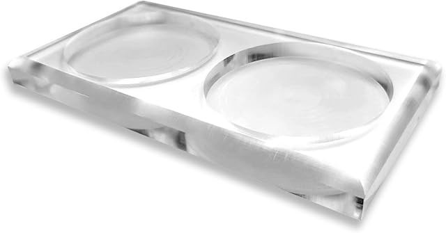 Taca do młynków do soli i pieprzu, przezroczysta akrylowa taca, akcesoria do młynków do soli i pieprzu (o średnicy wewnętrznej 7,5 cm), pasuje do wielu młynków i shakerów