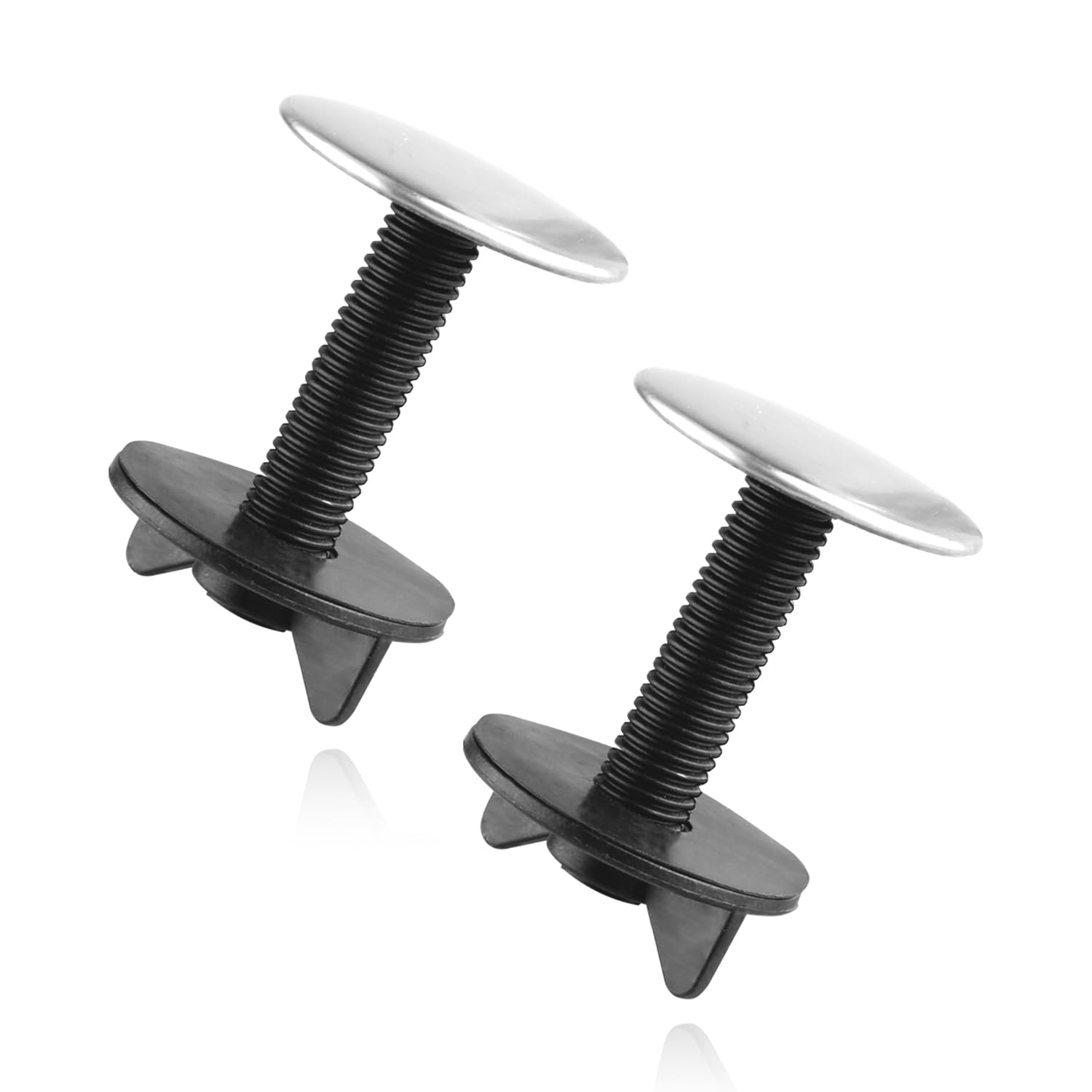 Hopzab 2PCS Sink Hole Cover, Stainless Steel and Plastic Tap Hole Blanking Plug, Easy Fit Kitchen Sink Accessories for Decorative Blanking, Prevents Leaks