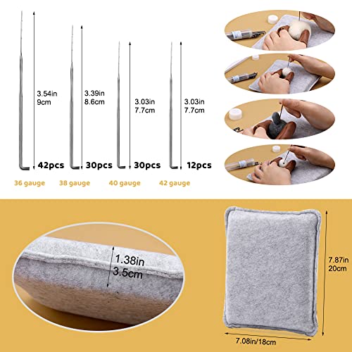 Mayboos 148Pcs Needle Felting Kit,Wool Felting Needles Tool, Needle Felting Supplies With 4 Sizes Felting Needles,Felting Pad For Beginner Professional #TOP1