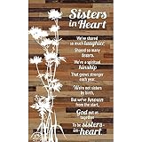 DEXSA Plaque-Wood Silhouettes-Sisters In Heart (6" x 9") | Made in the USA