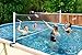 Poolmaster 72786 Above-Ground Pool Water Volleyball and Badminton Pool Game with Bracket Mounts White 16-Feet