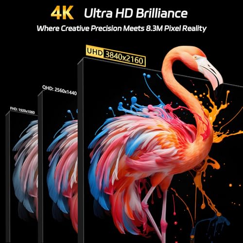 Image of Touchscreen Gaming Monitor 27 Inch 4K UHD 3840x2160 IPS Computer Monitor, Ultra-Thin Bezel, HDMI, DisplayPort, 400 cd /㎡, VESA, Tilt Adjustable