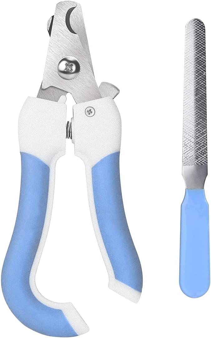 NC Jogrytece Dog and Cat Pets Nail Clippers and Trimmer, Safety Guard to Avoid Overcutting, Free Nail File, Quick Sensor Sharp Blades-…