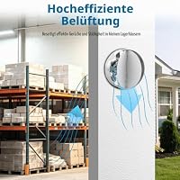 Aygrochy 150mm Regelbar Abluftventilator, DC motor Badlüfter Leiser 527m³/h,Industrielle Wandventilator mit Rücklaufklappe für Gewächshäuser Badezimmer Küche Garage Loft,Weiß. – Ansicht 4