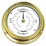 Tabic Tide Clock Traditional TideClock Heavy Lacquered Brass (1/2kg) Classic Nautical Clock Gift Tid