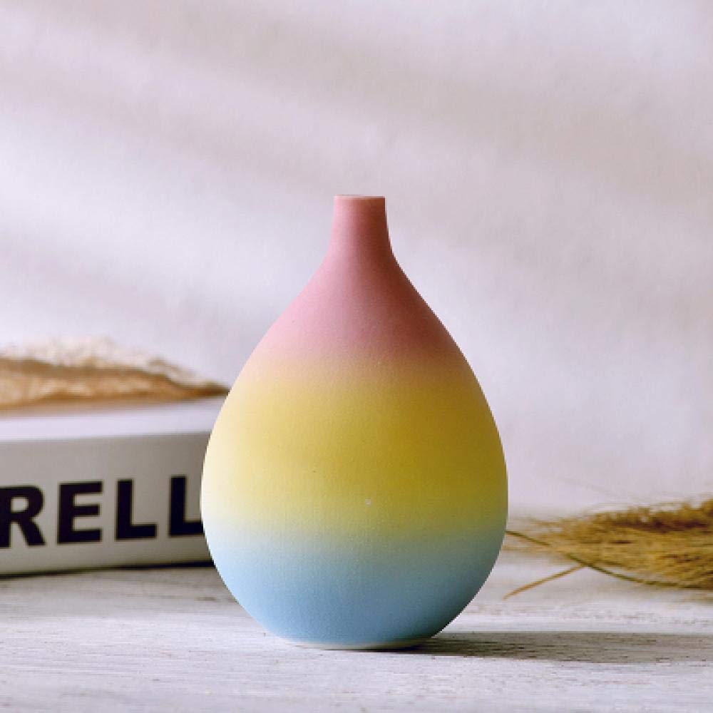 Vase céramique arc-en-ciel pour décorer petit espace