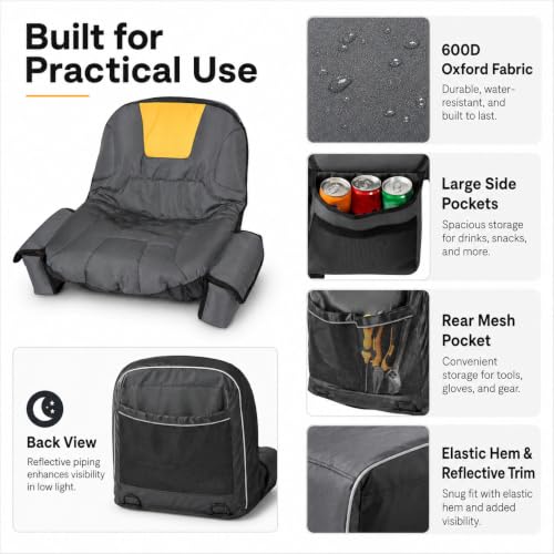 Funda de Asiento Cortacésped Reutilizable con Bolsillos Laterales 3
