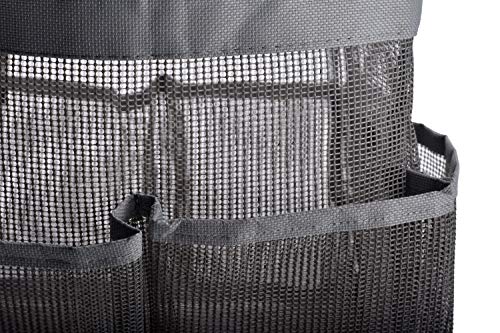 Masirs Mesh Shower Bag, Easily Carry, Organize Bathroom Toiletry Essentials While Taking A Shower, (9-Pockets | Grey) #TOP2
