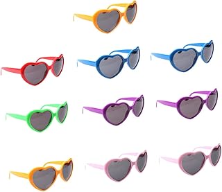 10 Pçs Acessórios Para Fotos De Formatura Óculos Retrô Óculos De Plástico Transparente Cabine De Fotos Óculos De Coração Óculos Retrô Óculos De Sol Feminino Óculos De Sol Óculos