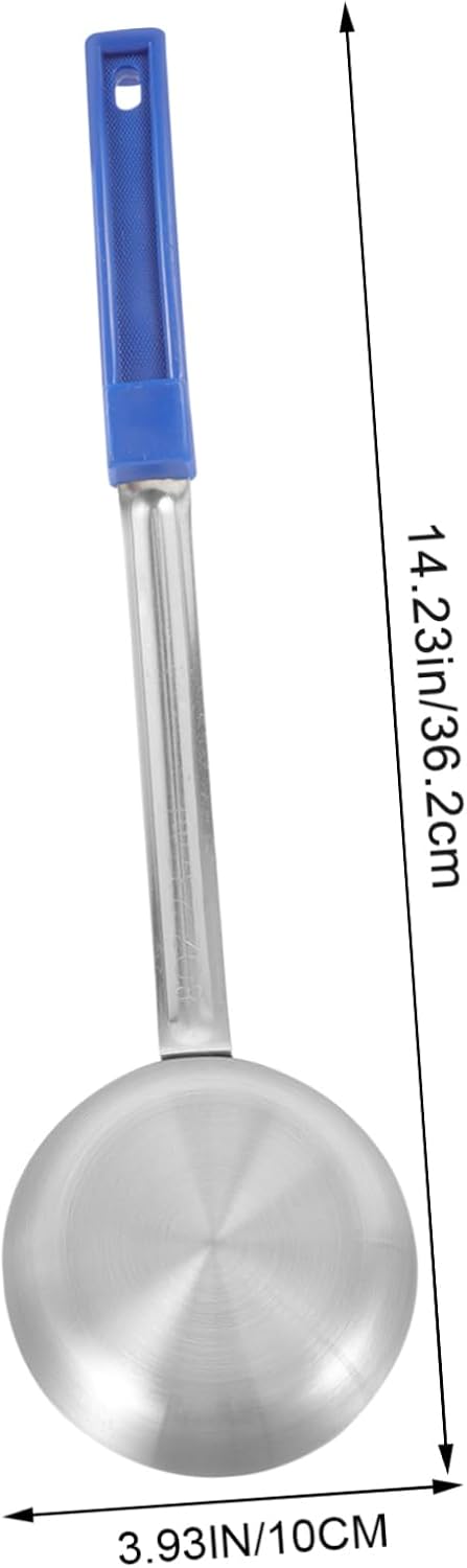 Zerodeko Professional Stainless Steel Sauce Spoon 8 Oz Flat Bottom Ladle for Pizza Sauce Soup Gravy for Kitchen Use