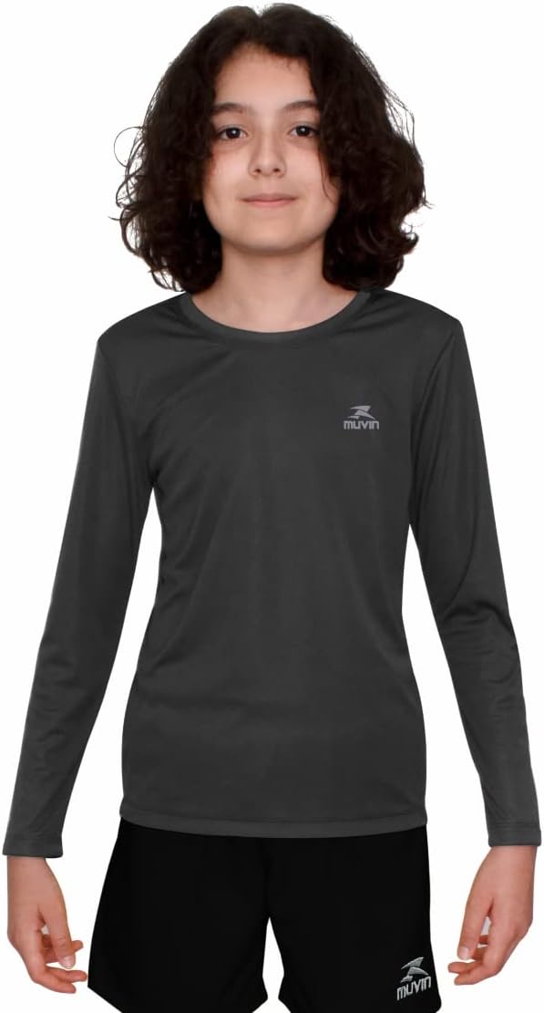 Camisa Dry Basic LS Muvin – Manga Longa – Infantil – Proteção Solar UV50 – Camiseta Para Academia – Treino Funcional – Pilates – Yoga – Corrida – Ginástica – Fitness – Caminhada…