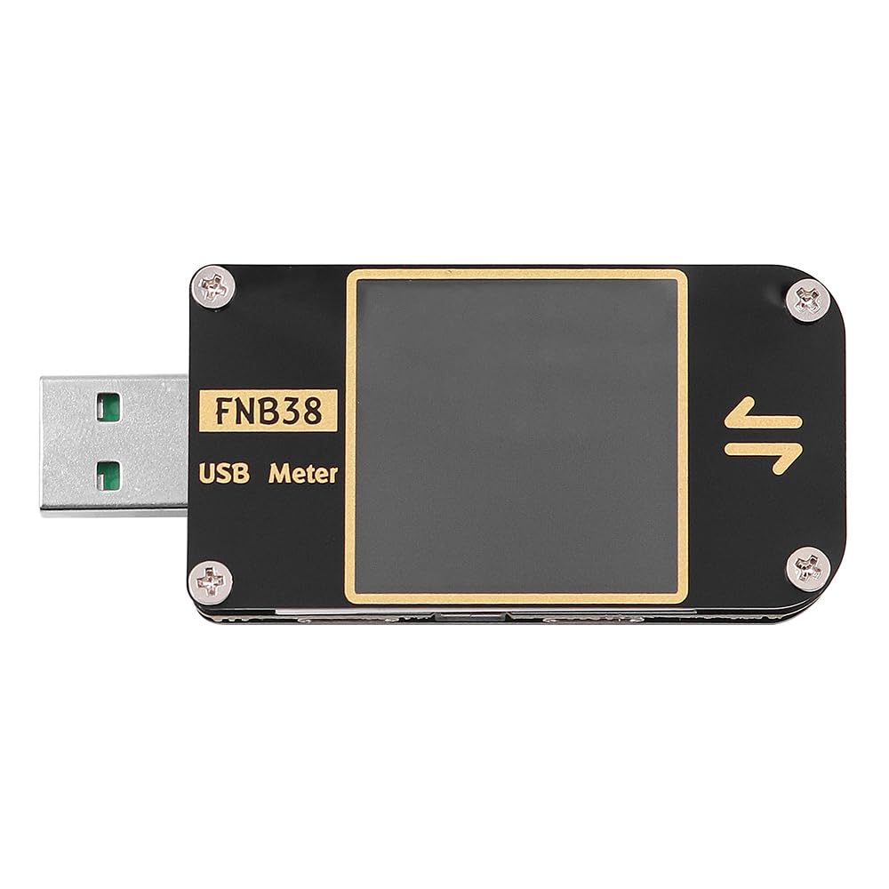 DollaTek FNB38 USB-Messgeräte, Multimeter, Strom- und Spannungsmonitor, 4.44 Zoll IPS-Farb-LCD-Display, DC 4-24 V, 5 A, QC 2.0/3.0