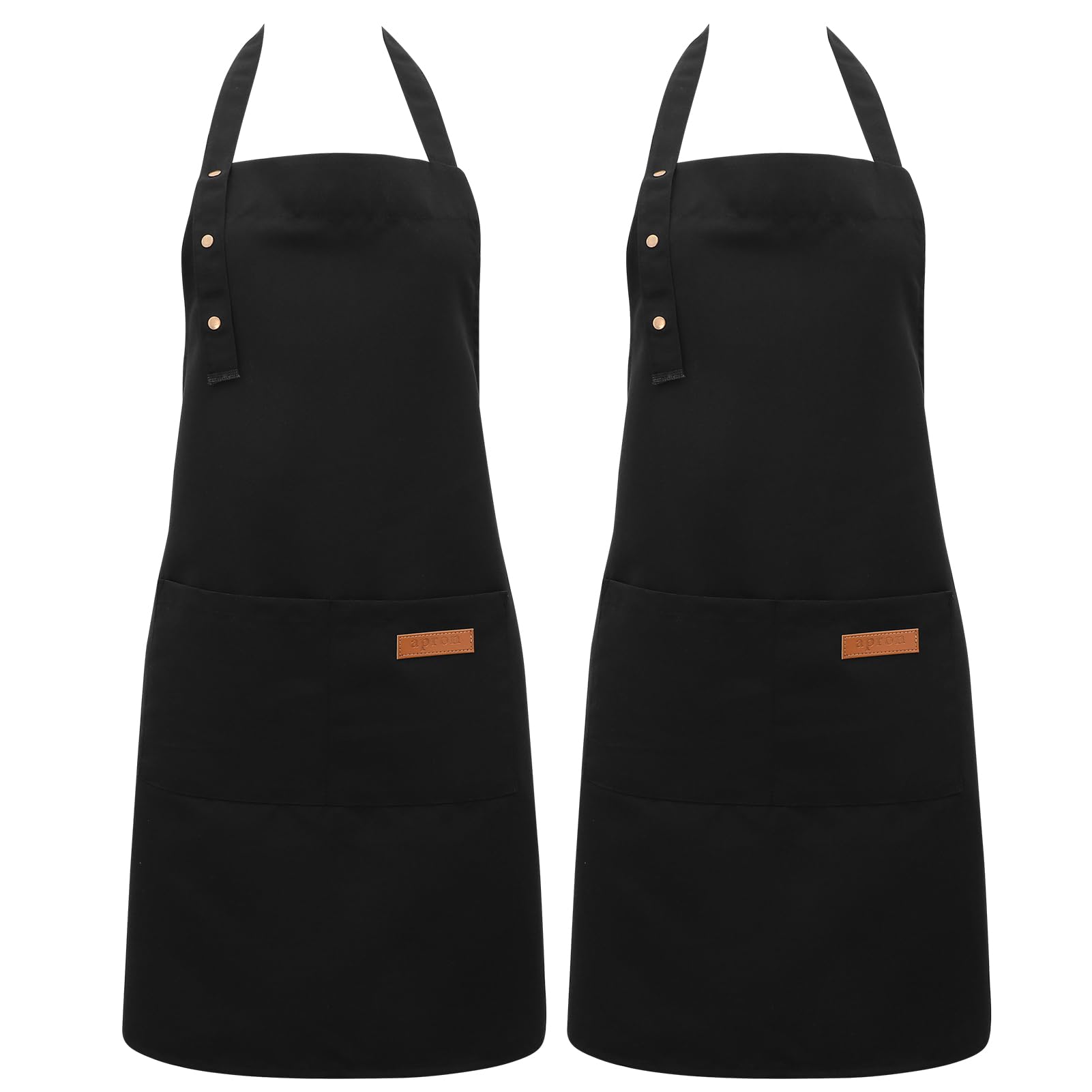 Invalidism 2 Pack Kitchen Apron for Women（Plus Size/Full Coverage）