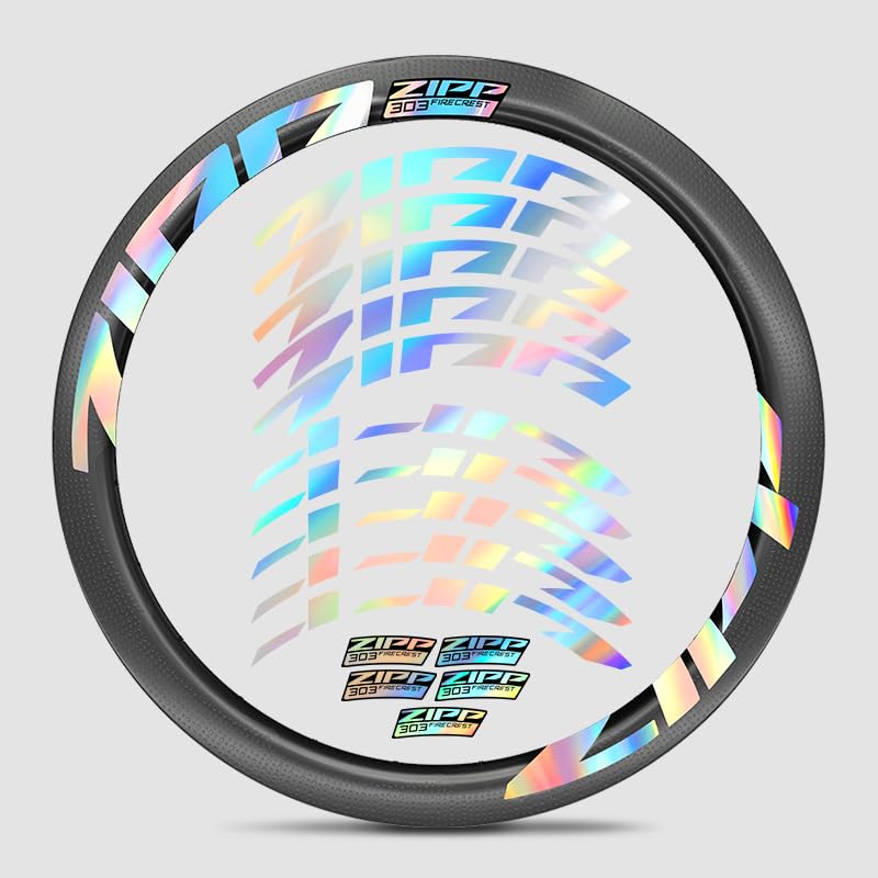 for Zipp Firecrest 303 Road Bike Carbon Wheel Decal Kit | Vivid Colors, Scratch-Resistant, Precision-Cut, UV-Protected (Laser + Style 10)
