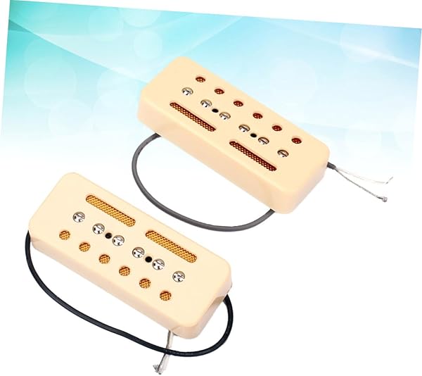 Amazon _ LIFKOME 2個 エレキギターのピックアップ ベースピックアップ デュアルレールピックアップ シングルコイルブリッジピックアップ エレキギターのパーツ サウンドホールピックアップ ハムバッカー _ ピック _ 楽器・音響機器