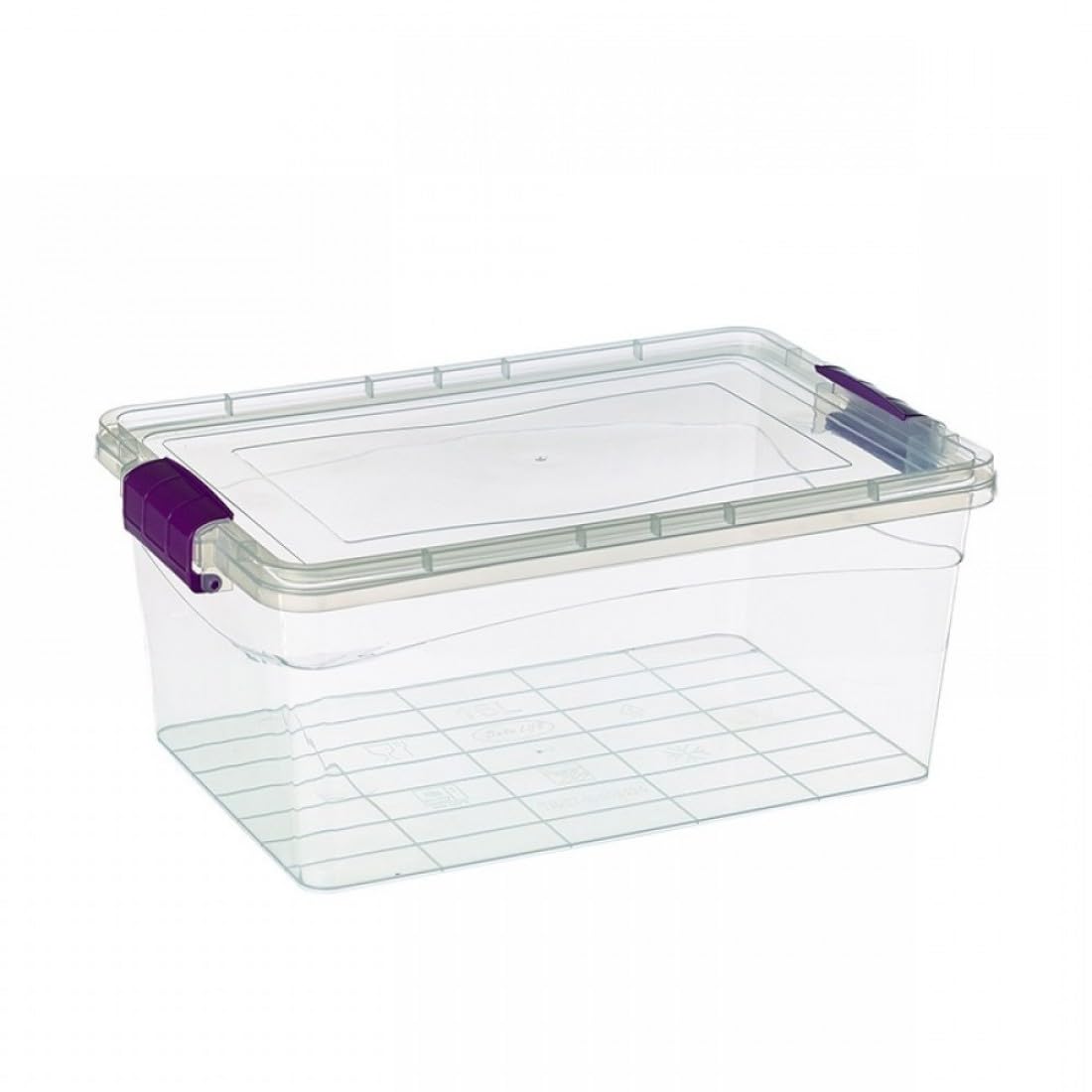 Clear Plastic Storage Box Boxes Lid Handles Food Container Home Kitchen Office Box Uk (15L)