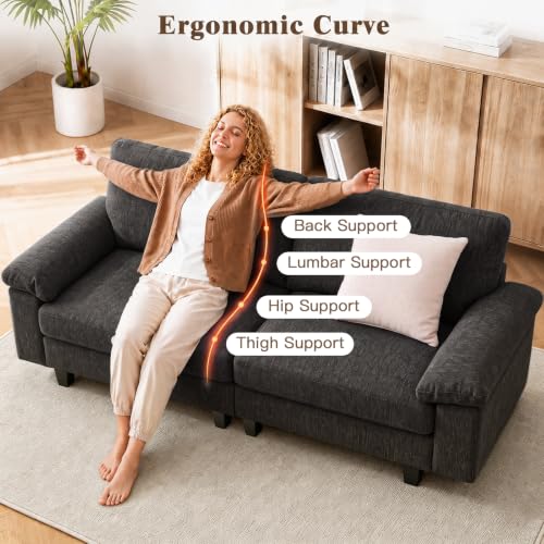 Image of 78 inch Loveseat Cloud Couch, Sectional Couches for Living Room