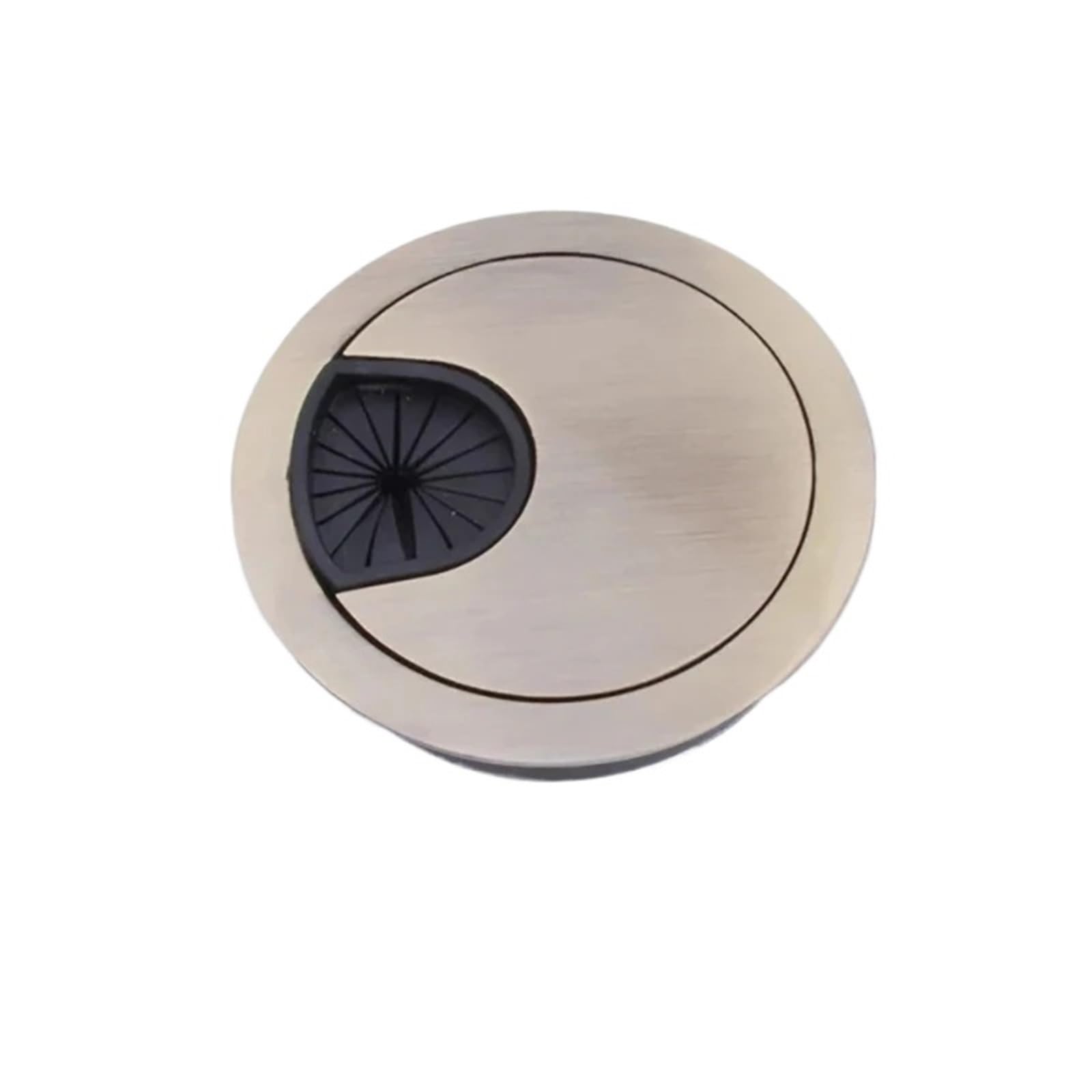 Ghhzml Bronze Cable Hole Cover 50/53/60/80Mm Zinc Alloy Cable Desk Wire Hole Cover Computer Table Grommet Outlet Port Surface Line Box Desktop Decoration(,2Pcs,53Mm)