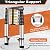 Telescoping Ladder, SocTone 10.5 FT Aluminum Lightweight Extension Ladder with 2 Triangle Stabilizers, Heavy Duty 330lbs Max Capacity, Multi-Purpose Collapsible Ladder for Household or Outdoor Work