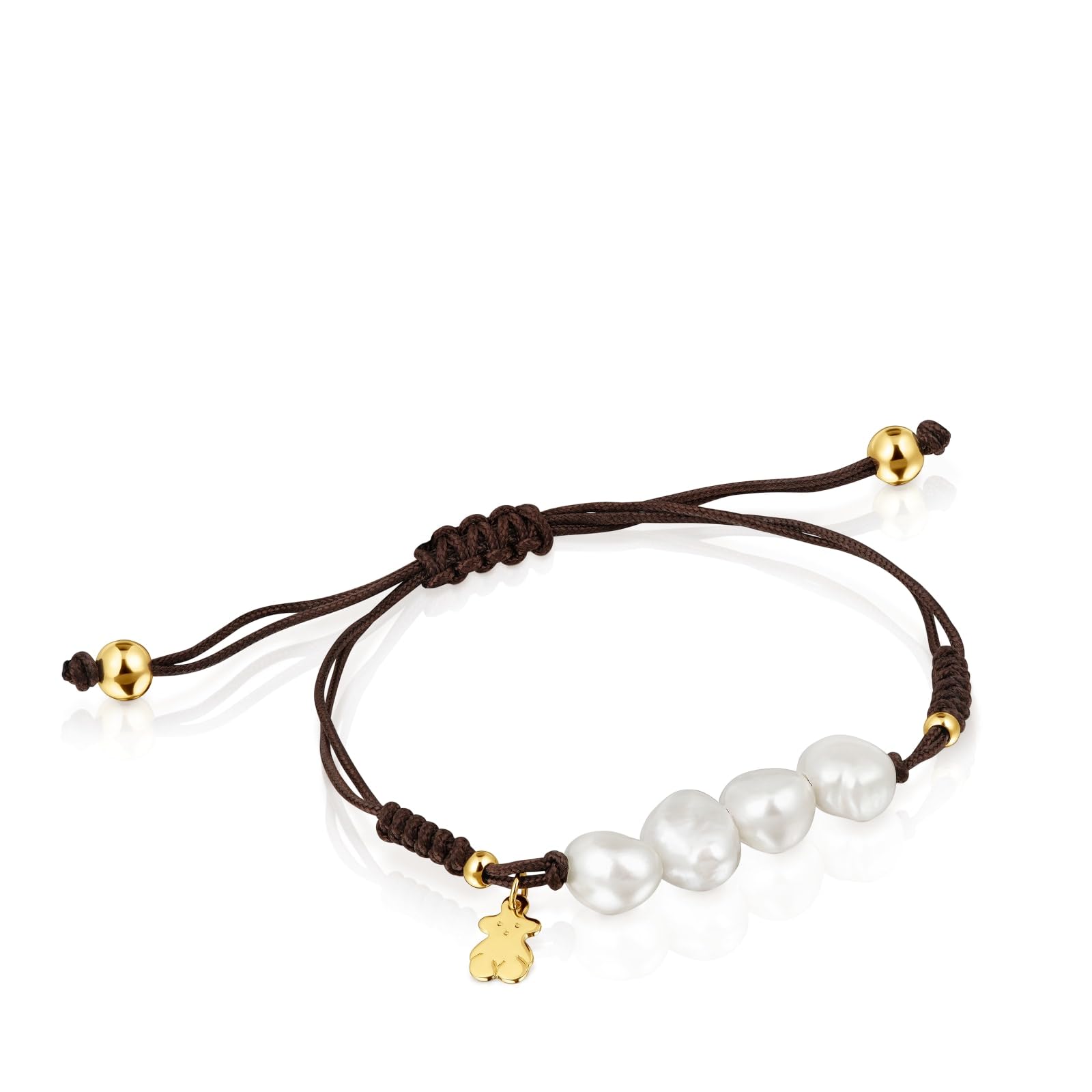 TOUS Pulsera de plata vermeil y perlas cultivadas Nudos