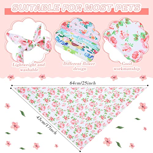 50 Pieces Flower Floral Dog Bandanas Bulk Spring Dog Bandanas Bibs Triangle Dog Scarf Dog Bandanas with Flower Patterns for Small Medium Large Dog Pet Costume Accessories Decoration 50 Pieces Flower Floral Dog Bandanas Bulk Spring Dog Bandanas Bibs Triangle Dog Scarf Dog Bandanas with Flower Patterns for Small Medium Large Dog Pet Costume Accessories Decoration