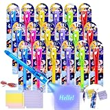 Invisible Ink Pens Gifts Cards. 24 Pack Spy Pen invisible pens with uv light for kids, Magic Pen for Secret Message, Birthday Party,Christmas, and Halloween Goodies Bags Toy(24PCS+Gifts Cards)