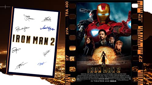 Iron Man 2 Movie Poster And Autograph Signed Print - Robert Downey Jr, Gwyneth Paltrow, Don Cheadle, Jon Favreau, Scarlett Johansson, Samuel L. Jackson, Mickey Rourke, Stan Lee