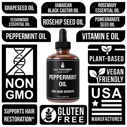 Peppermint Hair Growth Oil 1Oz #TOP1