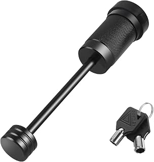 METOWARE Trailer Coupler Lock 1/4" Pin 3-1/2" Span - Heavy-Duty Rustproof Hitch Lock for RV Boat Truck Trailers