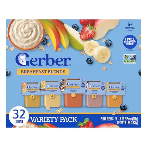 Gerber Stage 2 Fruit and Cereal Tubs